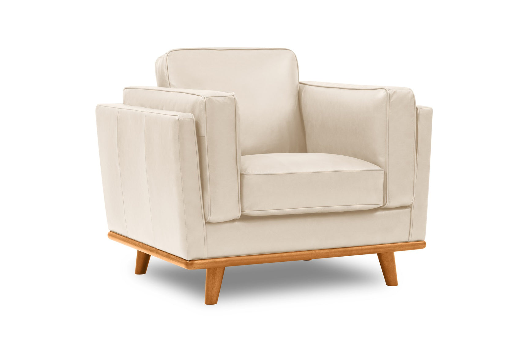 Fauteuil d'appoint en cuir artisanal