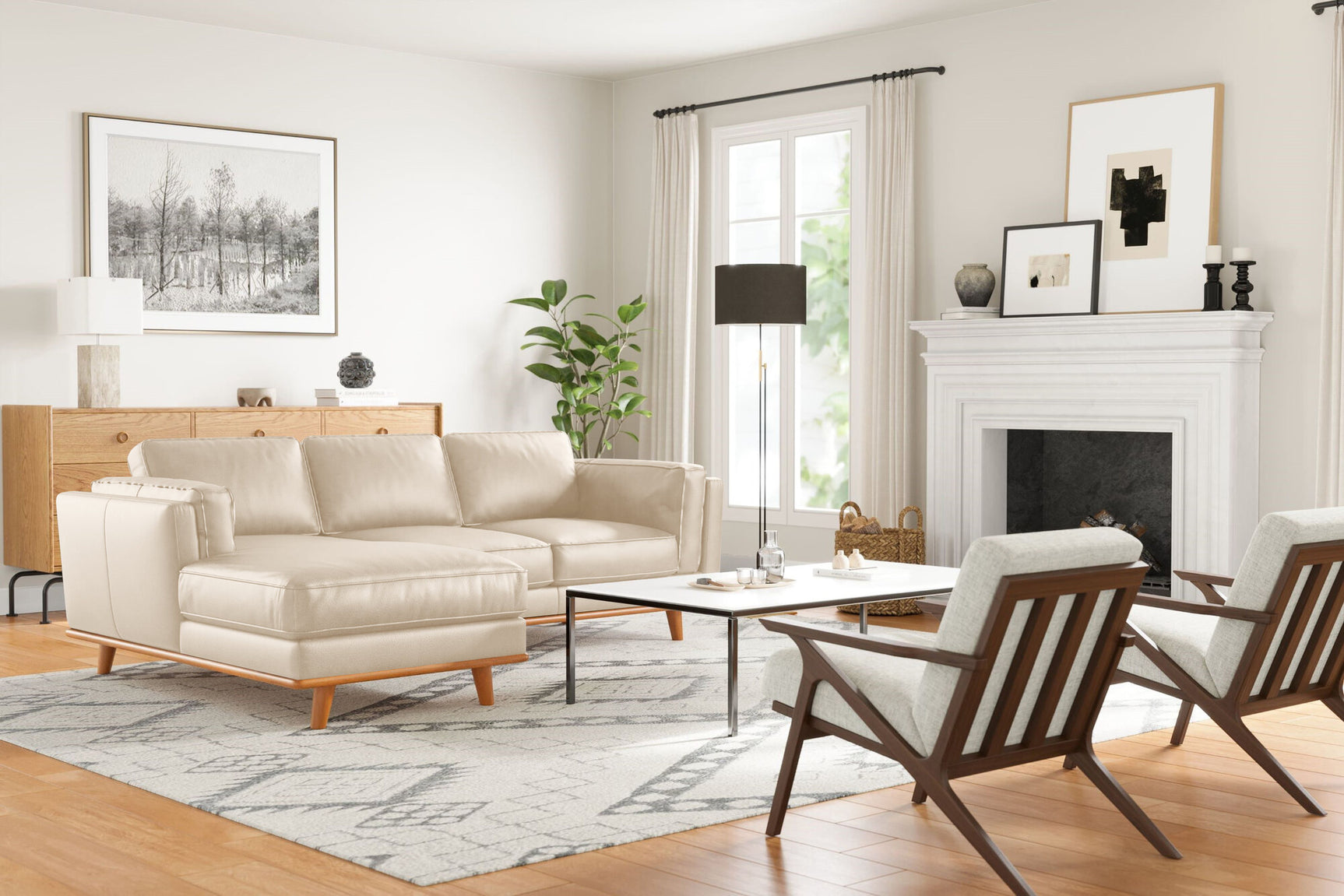 Canapé sectionnel en cuir artisanal