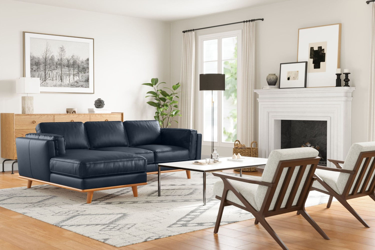 Canapé sectionnel en cuir artisanal