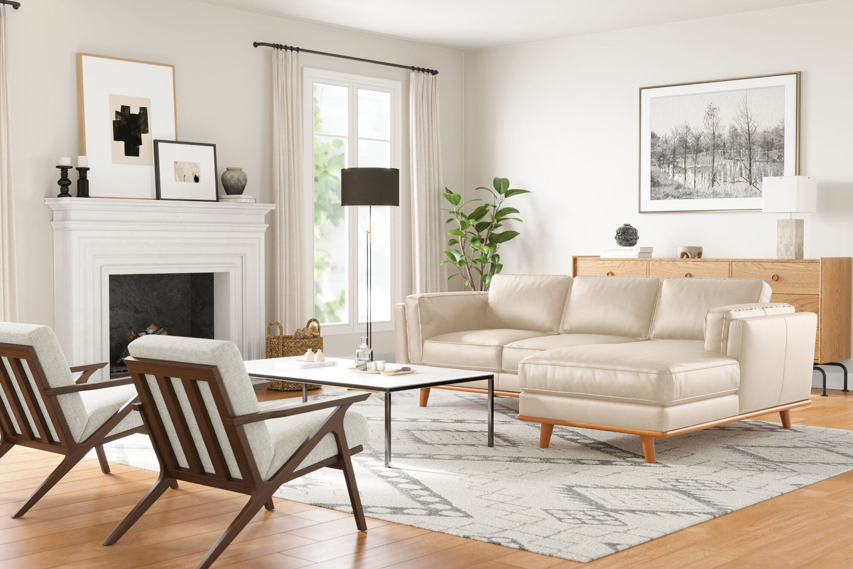 Canapé sectionnel en cuir artisanal