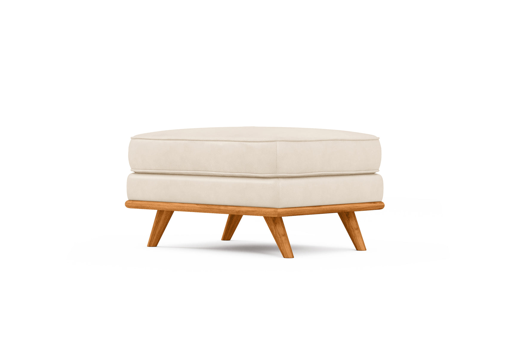 Pouf en cuir artisanal