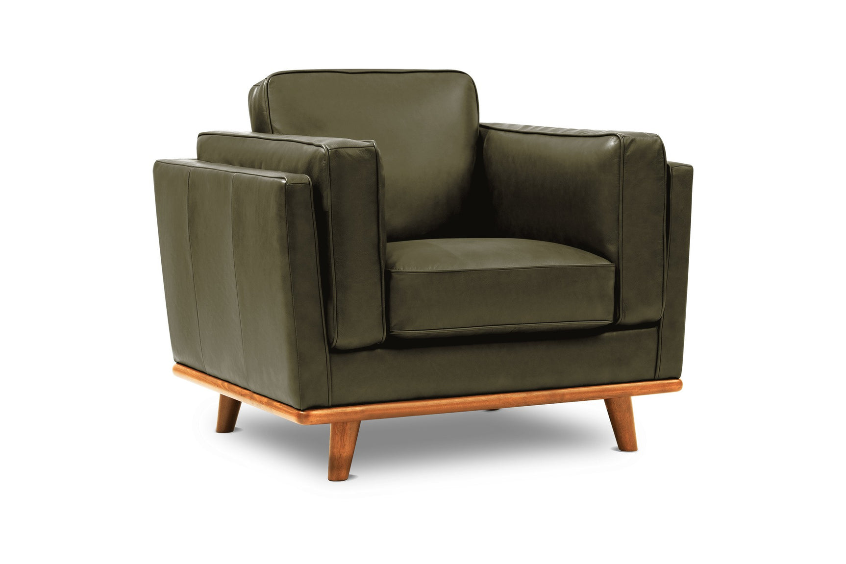 Fauteuil d'appoint en cuir artisanal