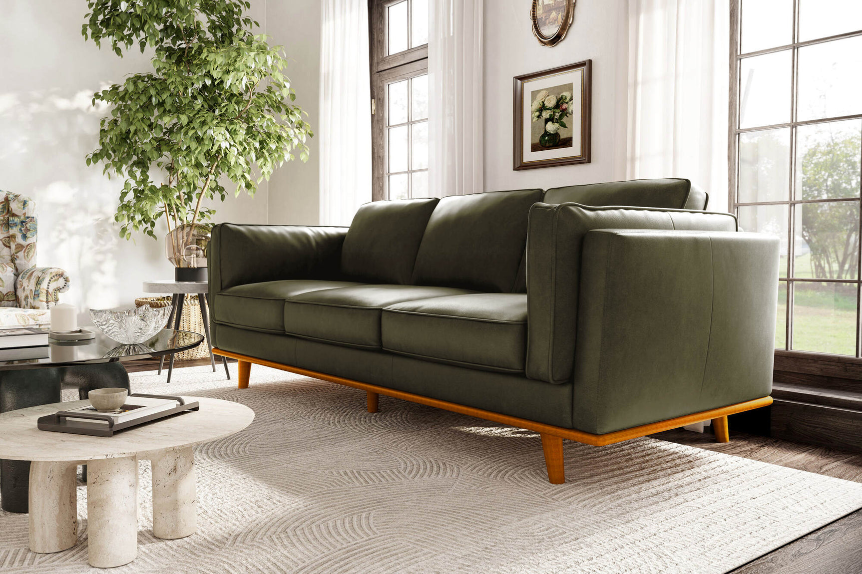 Canapé en cuir artisanal