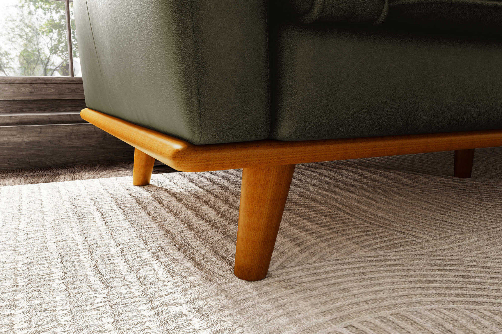 Canapé en cuir artisanal