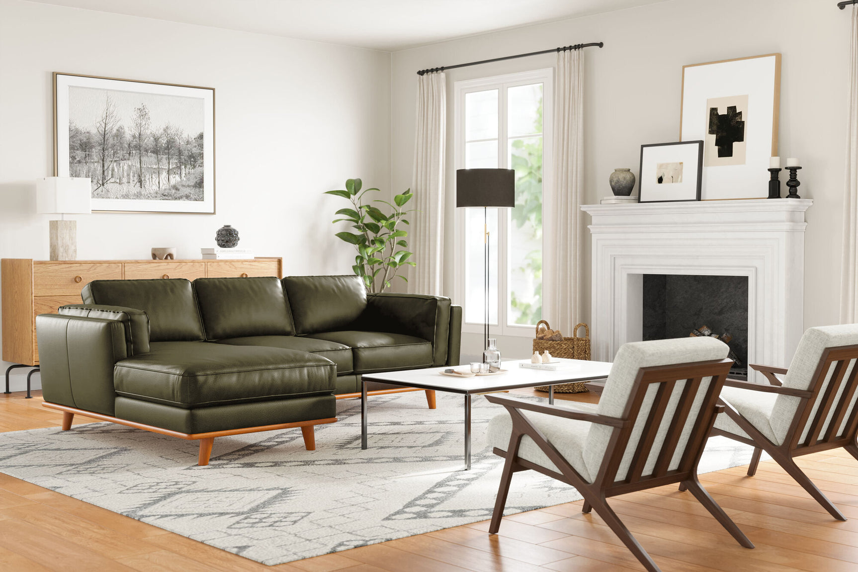 Canapé sectionnel en cuir artisanal