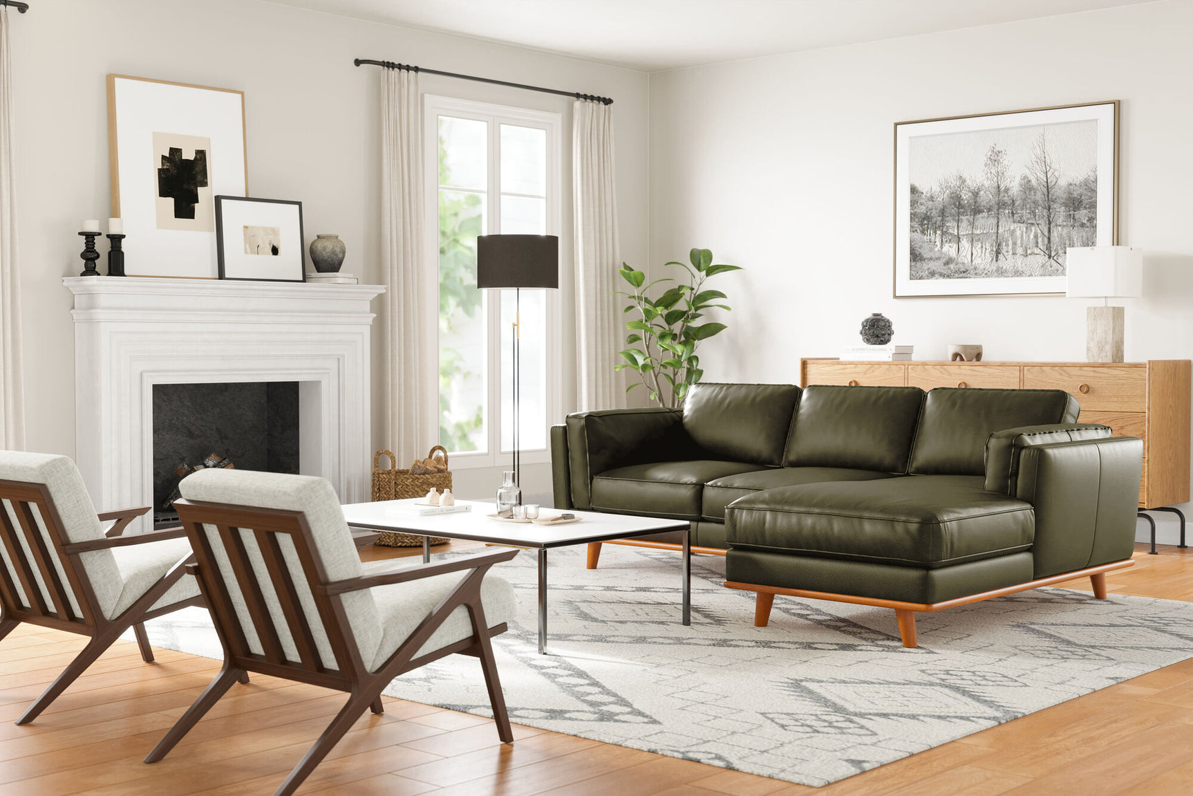 Canapé sectionnel en cuir artisanal