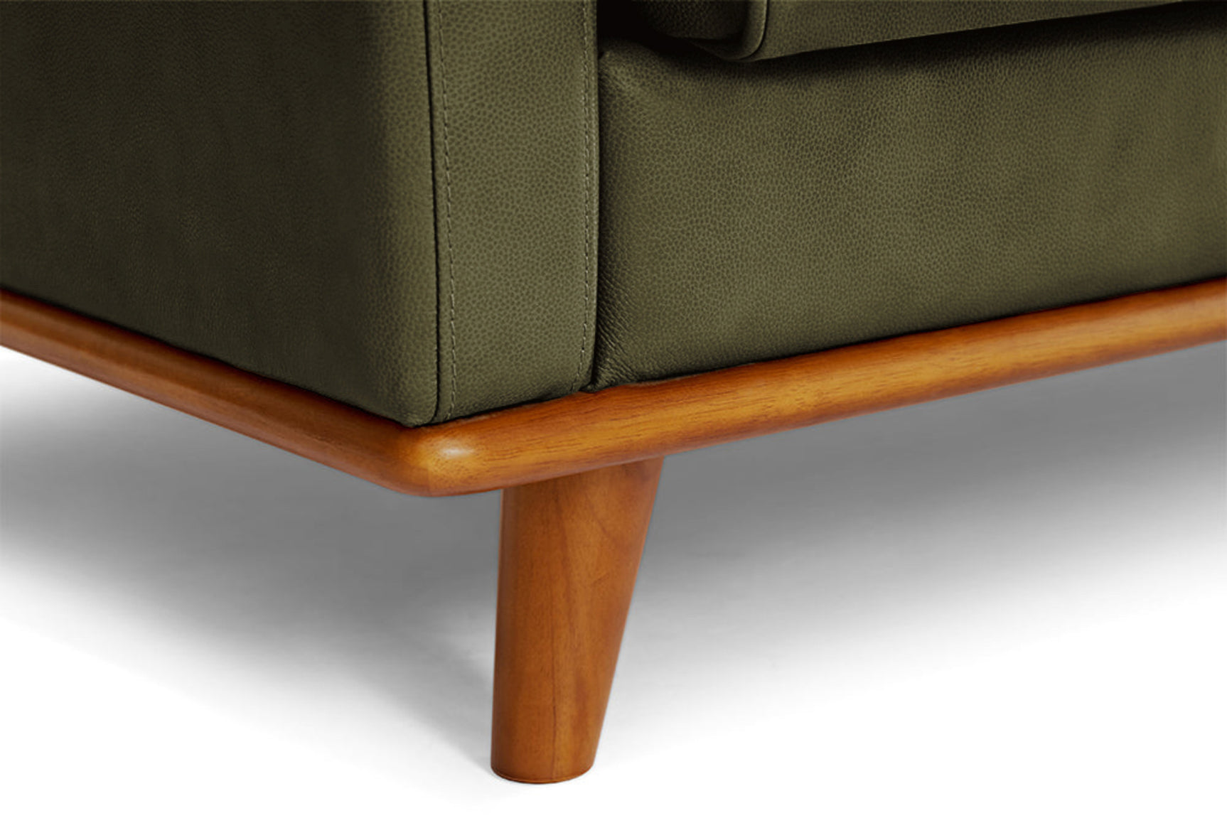 Canapé d'angle sectionnel en cuir artisanal