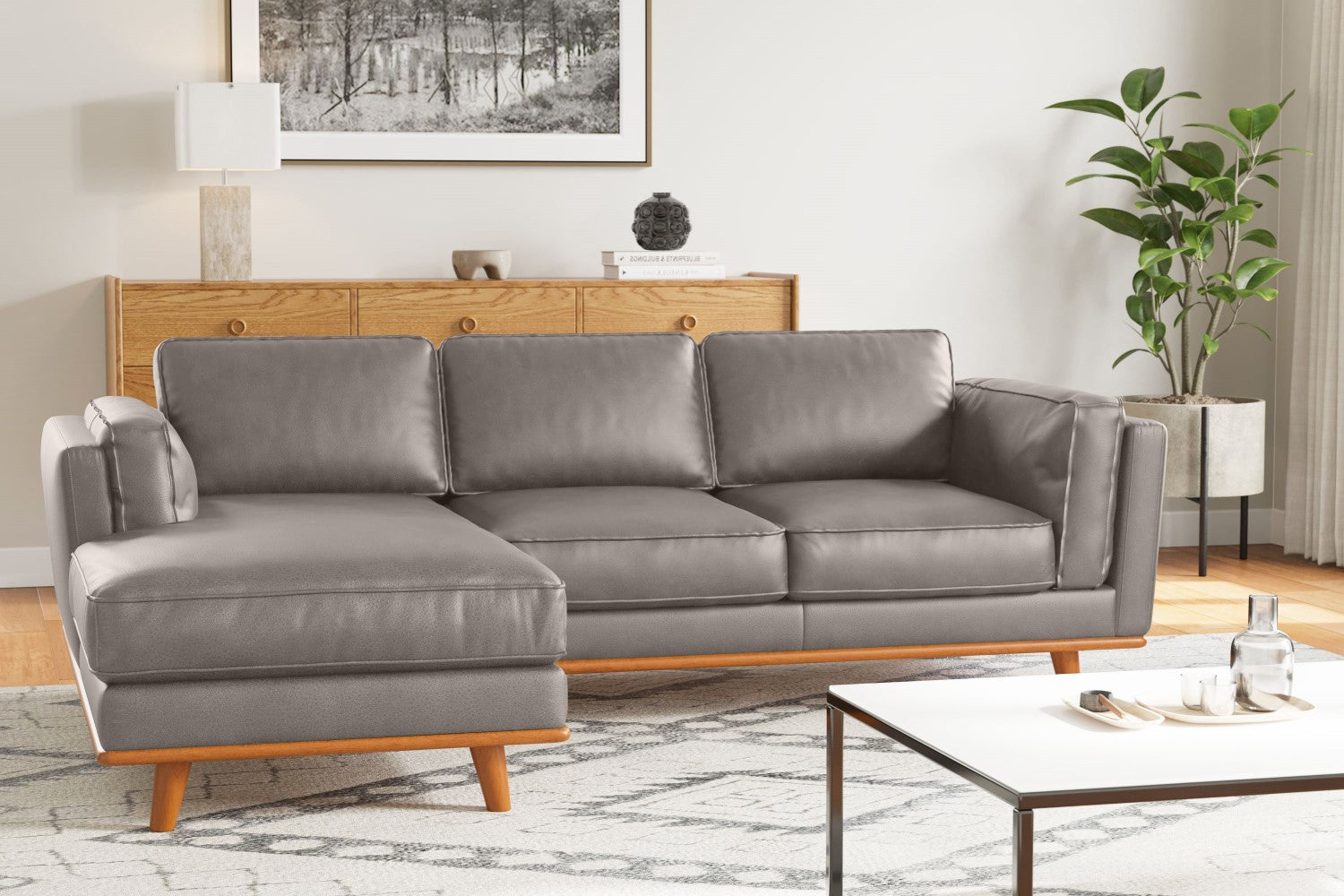 Canapé sectionnel en cuir artisanal