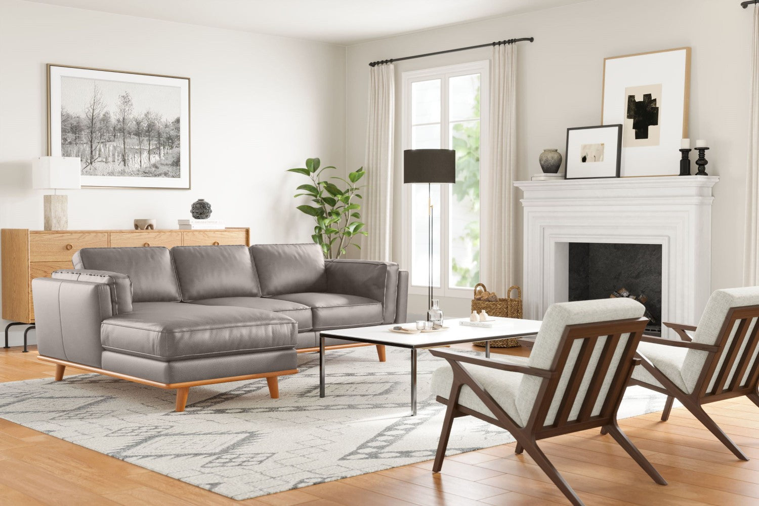 Canapé sectionnel en cuir artisanal