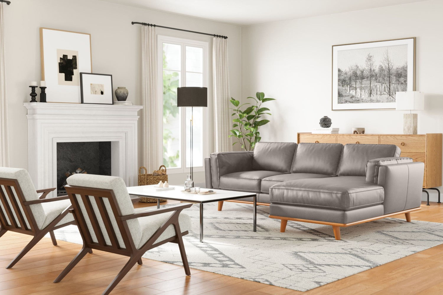 Canapé sectionnel en cuir artisanal