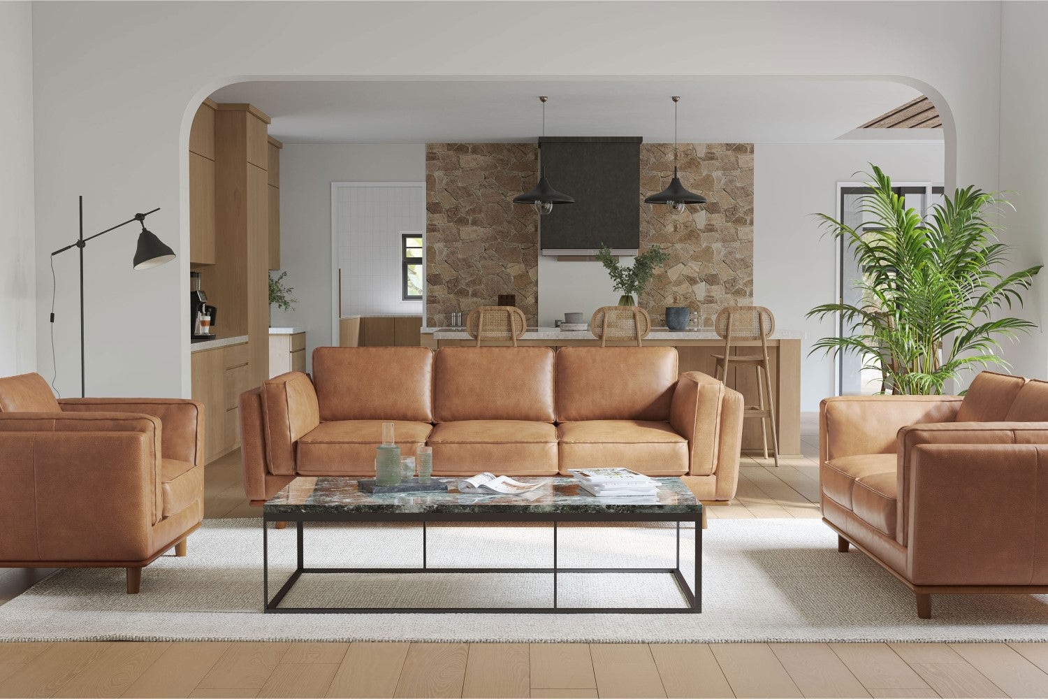 Canapé en cuir artisanal