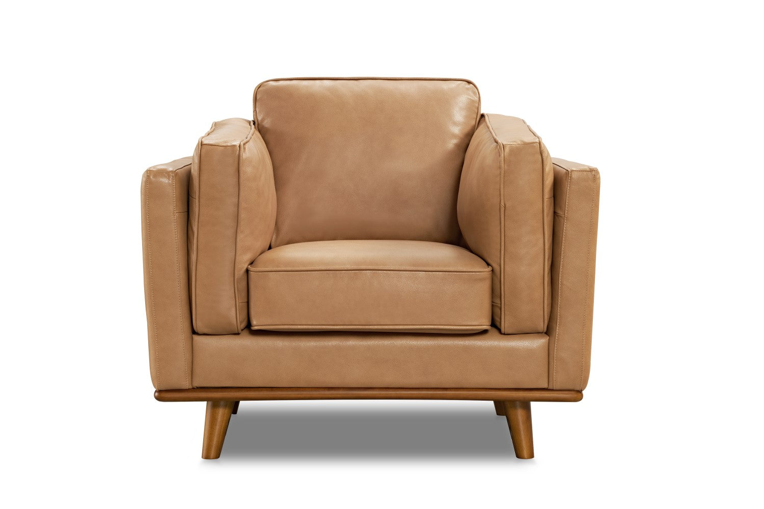 Fauteuil d'appoint en cuir artisanal