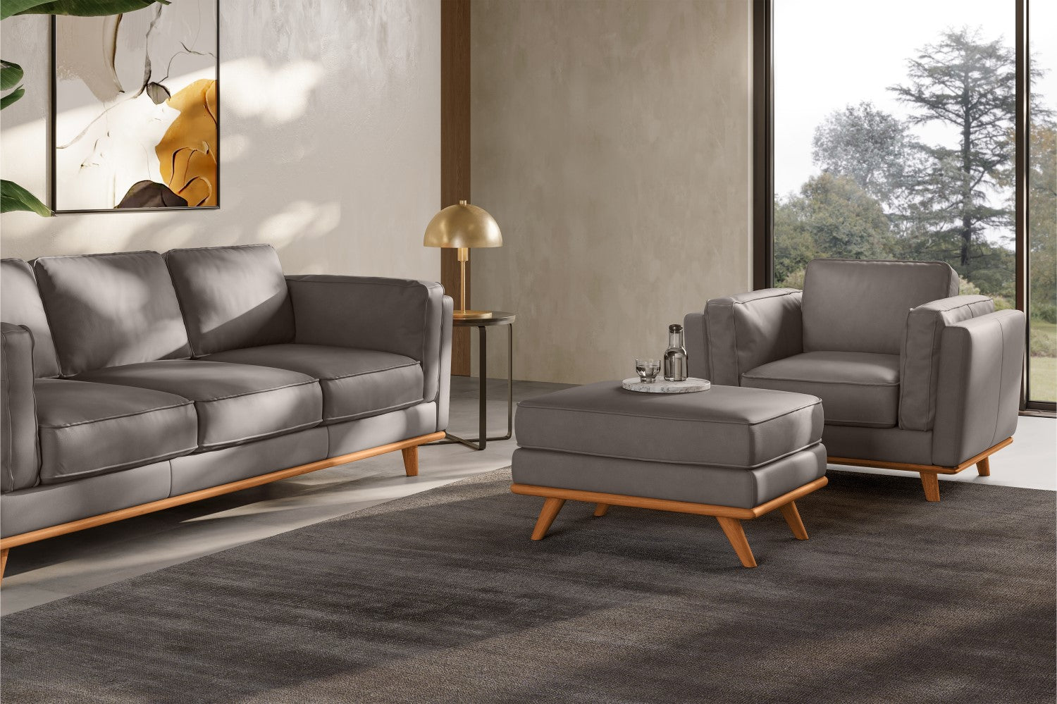 Artisan Leather Ottoman