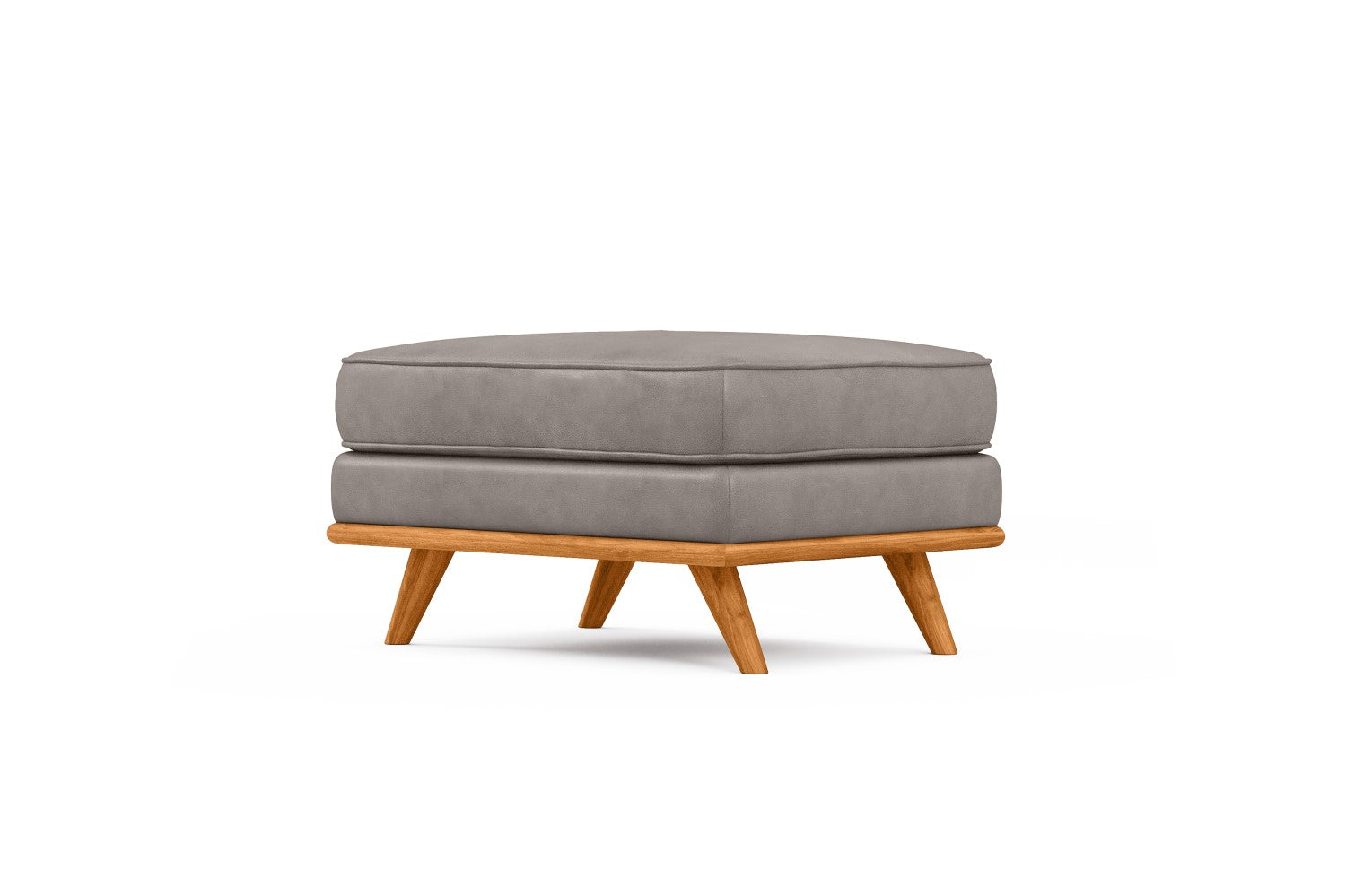 Pouf en cuir artisanal