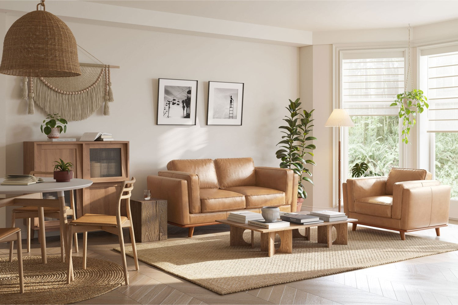 Canapé en cuir artisanal