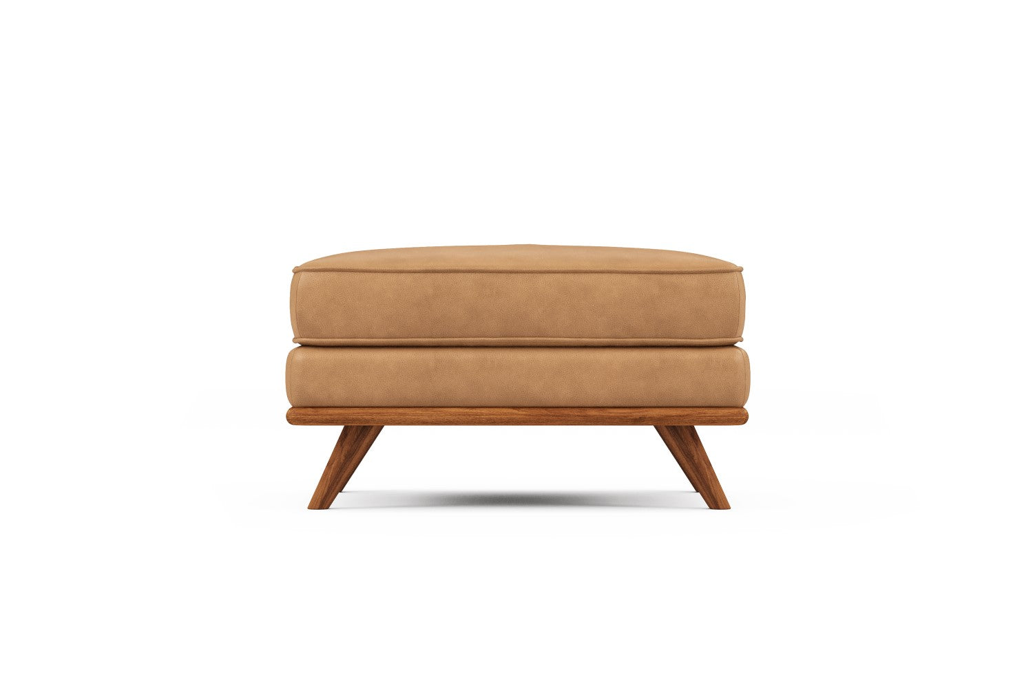 Pouf en cuir artisanal