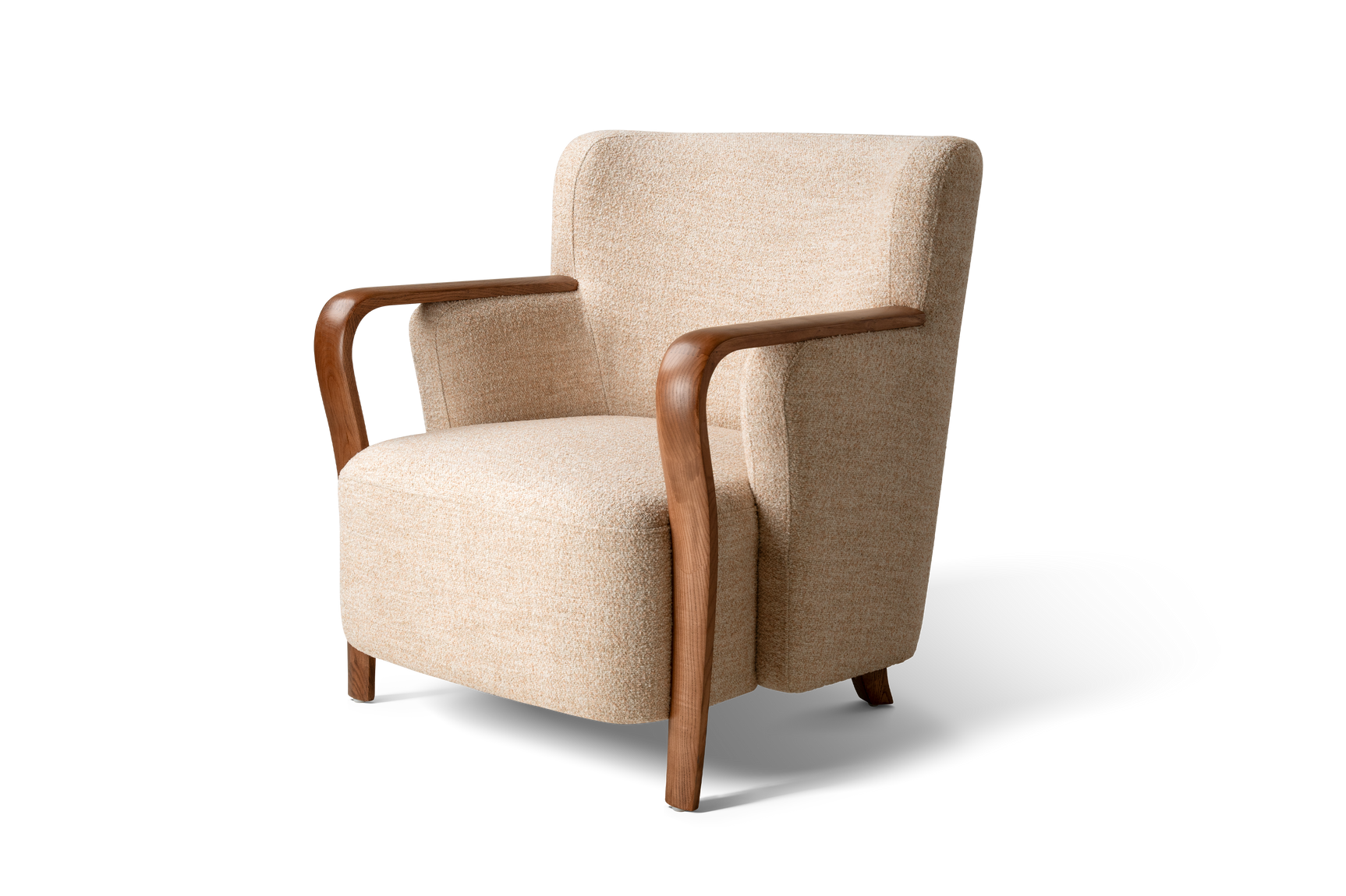Emma Fabric & Wood Accent Chair