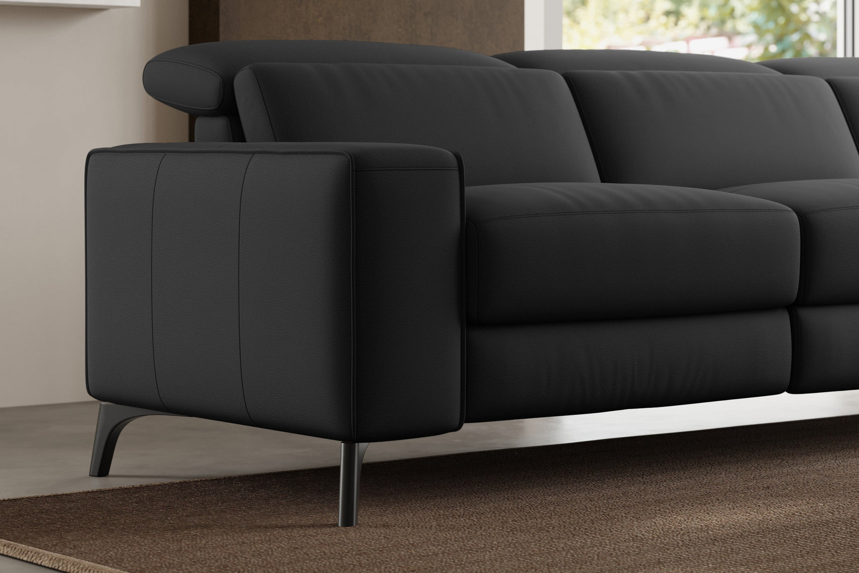 Esther Leather Corner Recliner Sectional Sofa