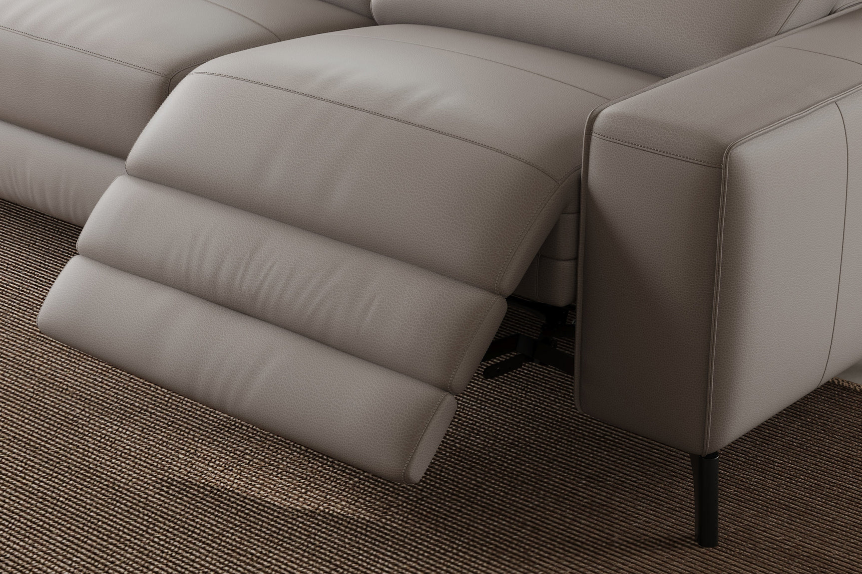 Canapé inclinable double en cuir Esther