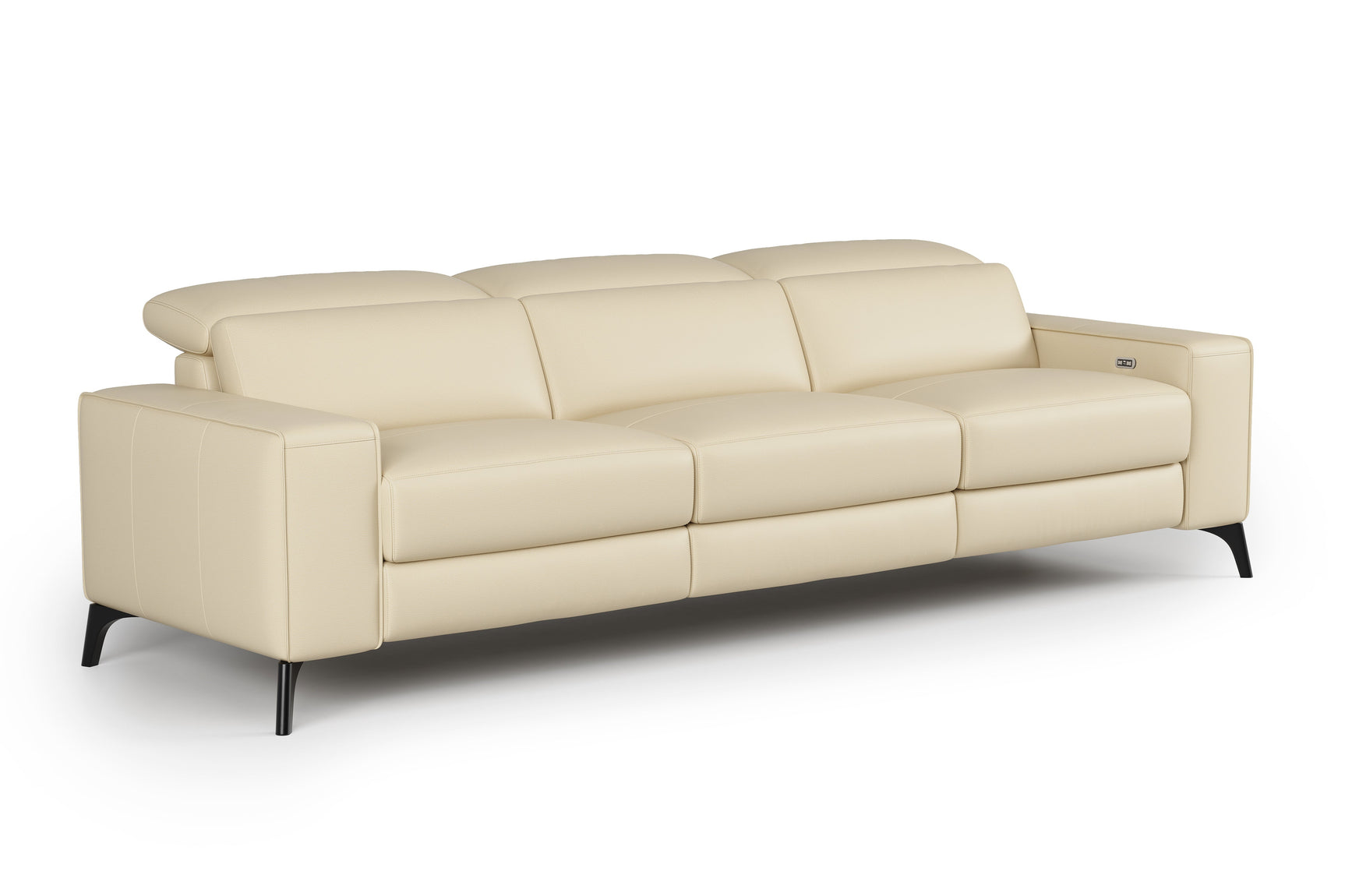 Canapé inclinable double en cuir Esther