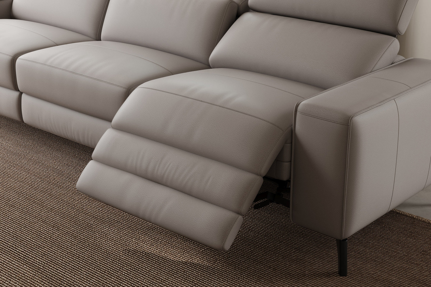 Canapé inclinable double en cuir Esther