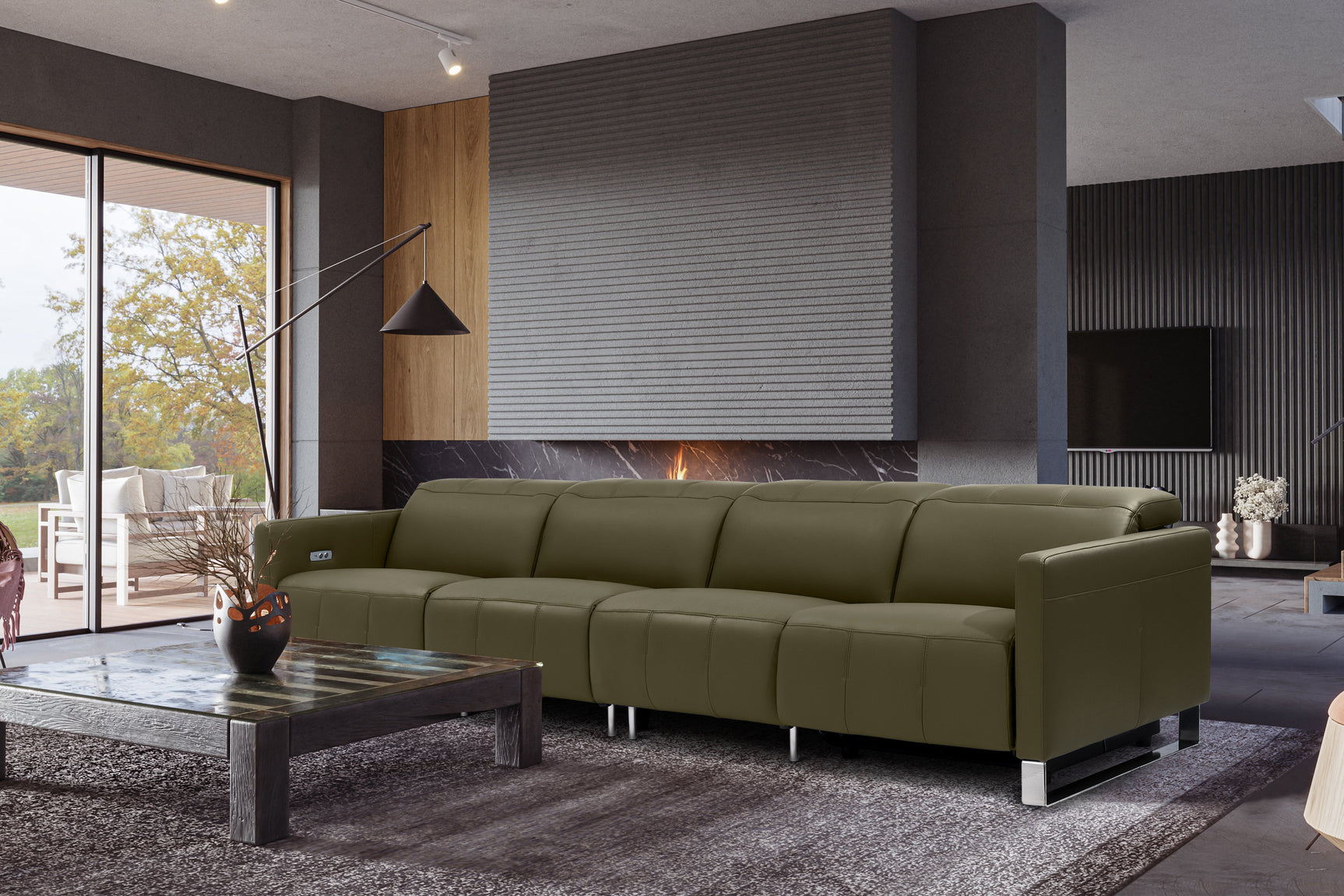 Isla Leather Recliner Sofa