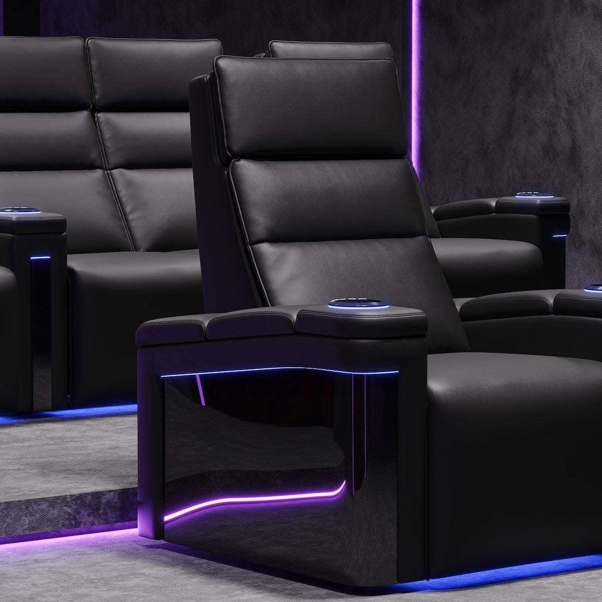 Stunning Modern Media Room Recliners in Genuine Leather – Valencia ...