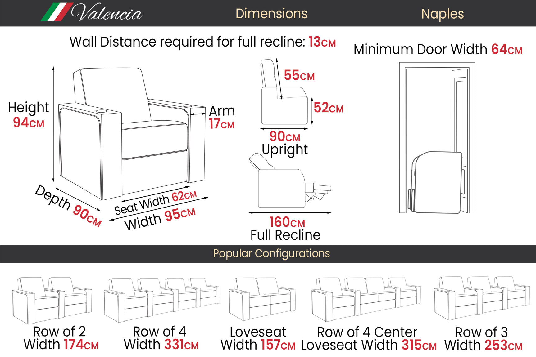 Naples Elegance Cinema Seating – Premium Recliner Seating & Cinema Sofa