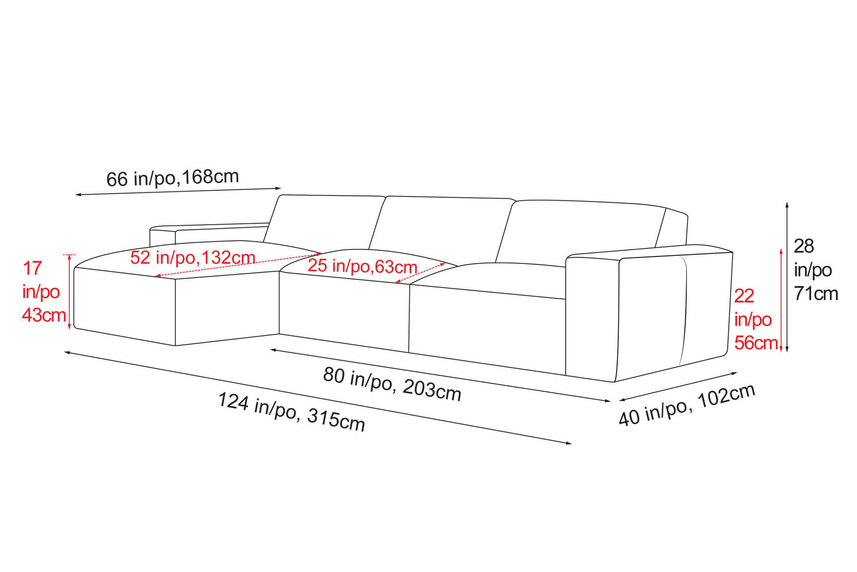 Canapé sectionnel modulaire en cuir Nathan