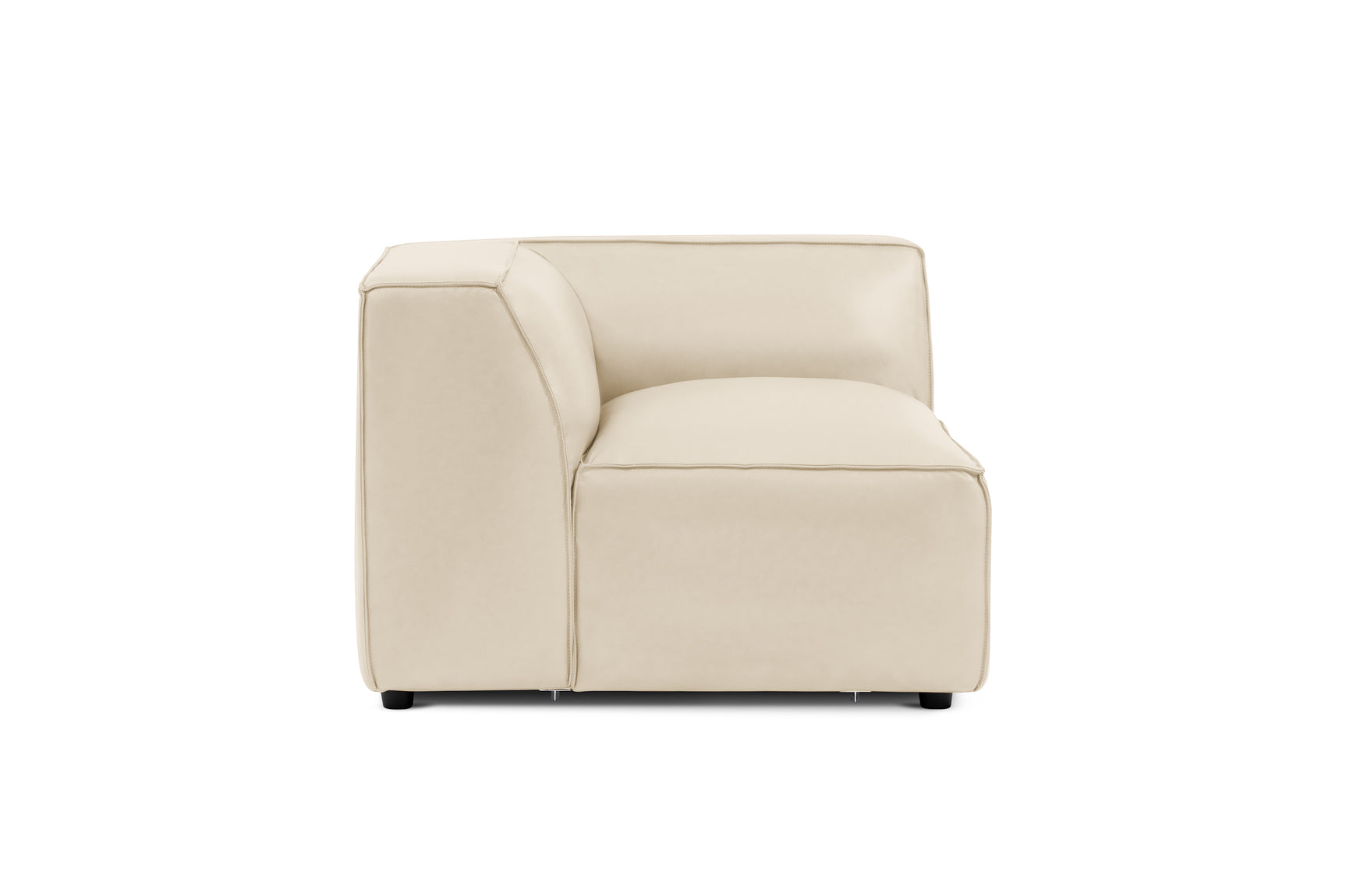 Module de canapé d'angle en cuir Nathan