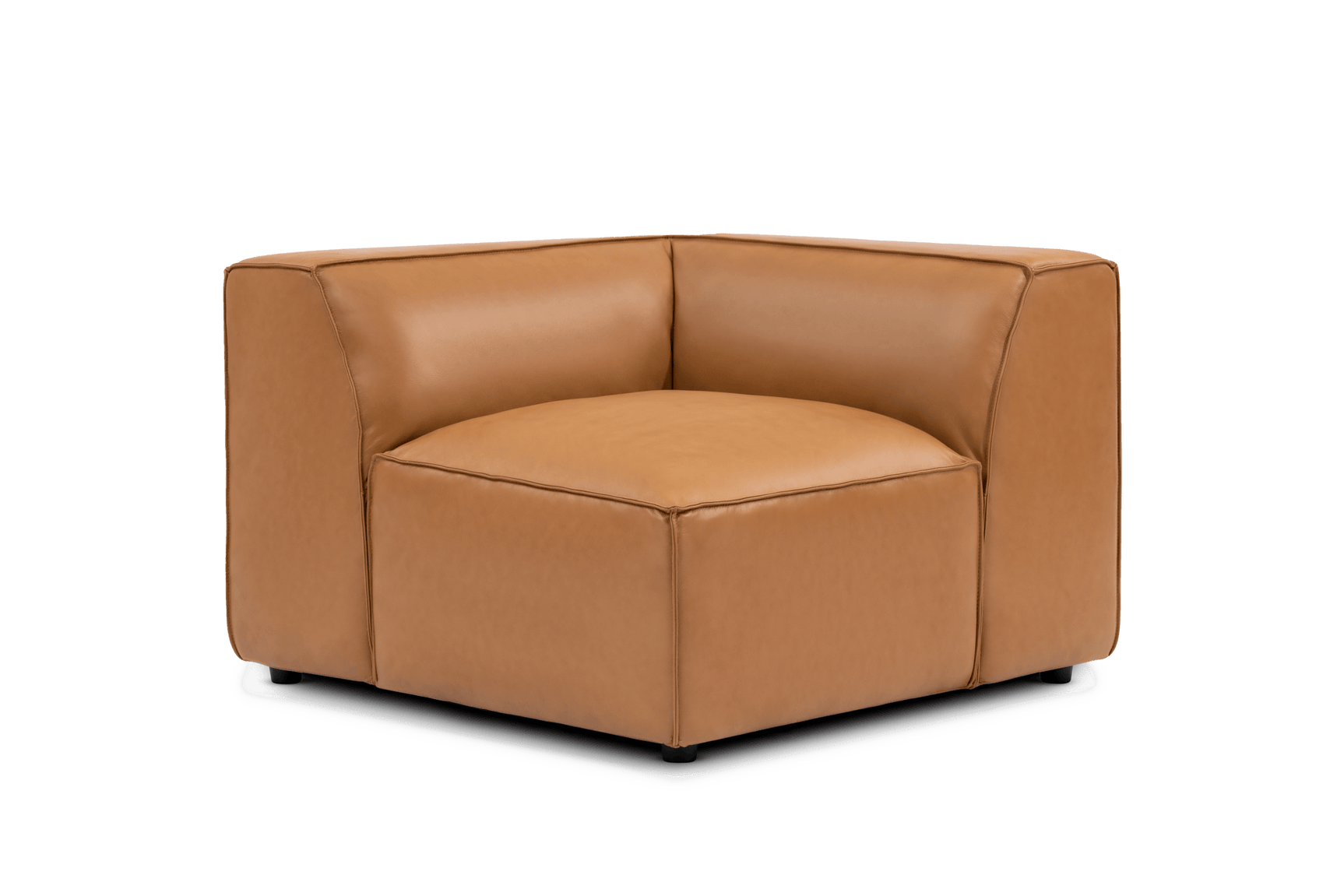 Module de canapé d'angle en cuir Nathan