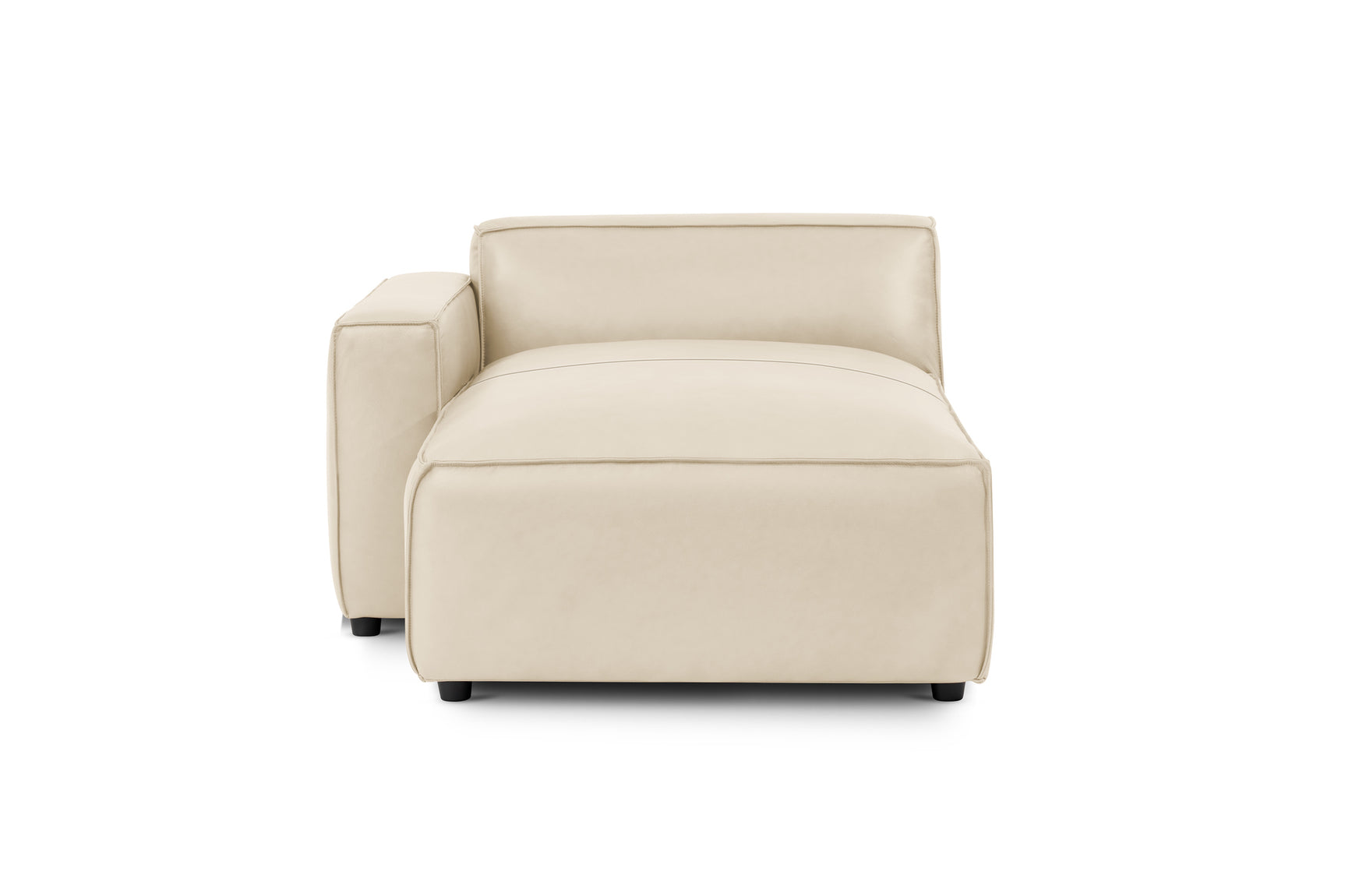 Module de canapé méridienne gauche en cuir Nathan