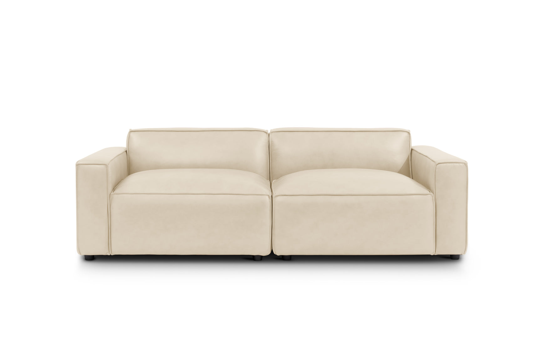 Canapé modulable en cuir Nathan