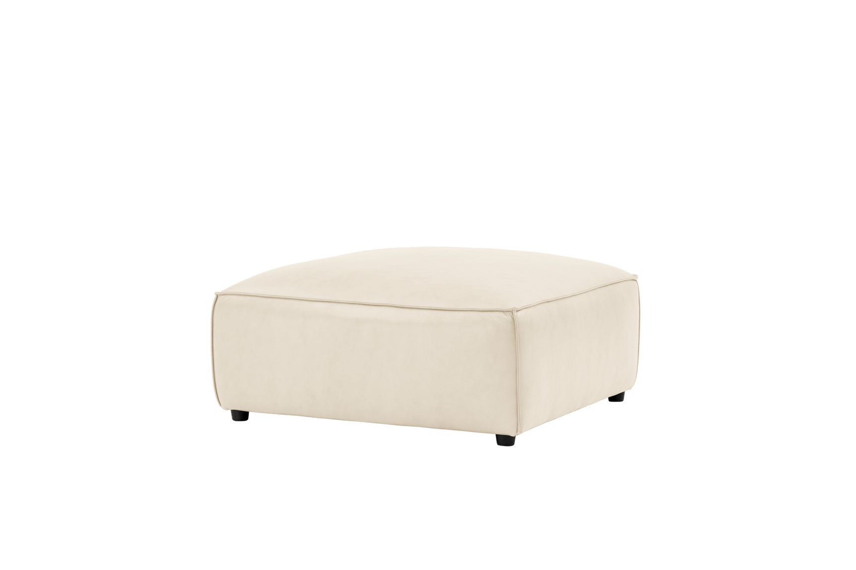 Nathan Leather Ottoman