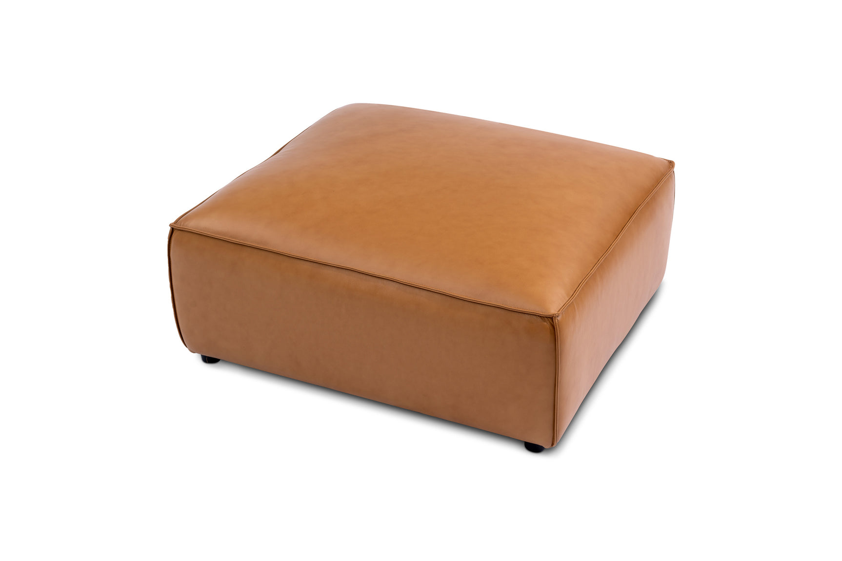 Pouf en cuir Nathan