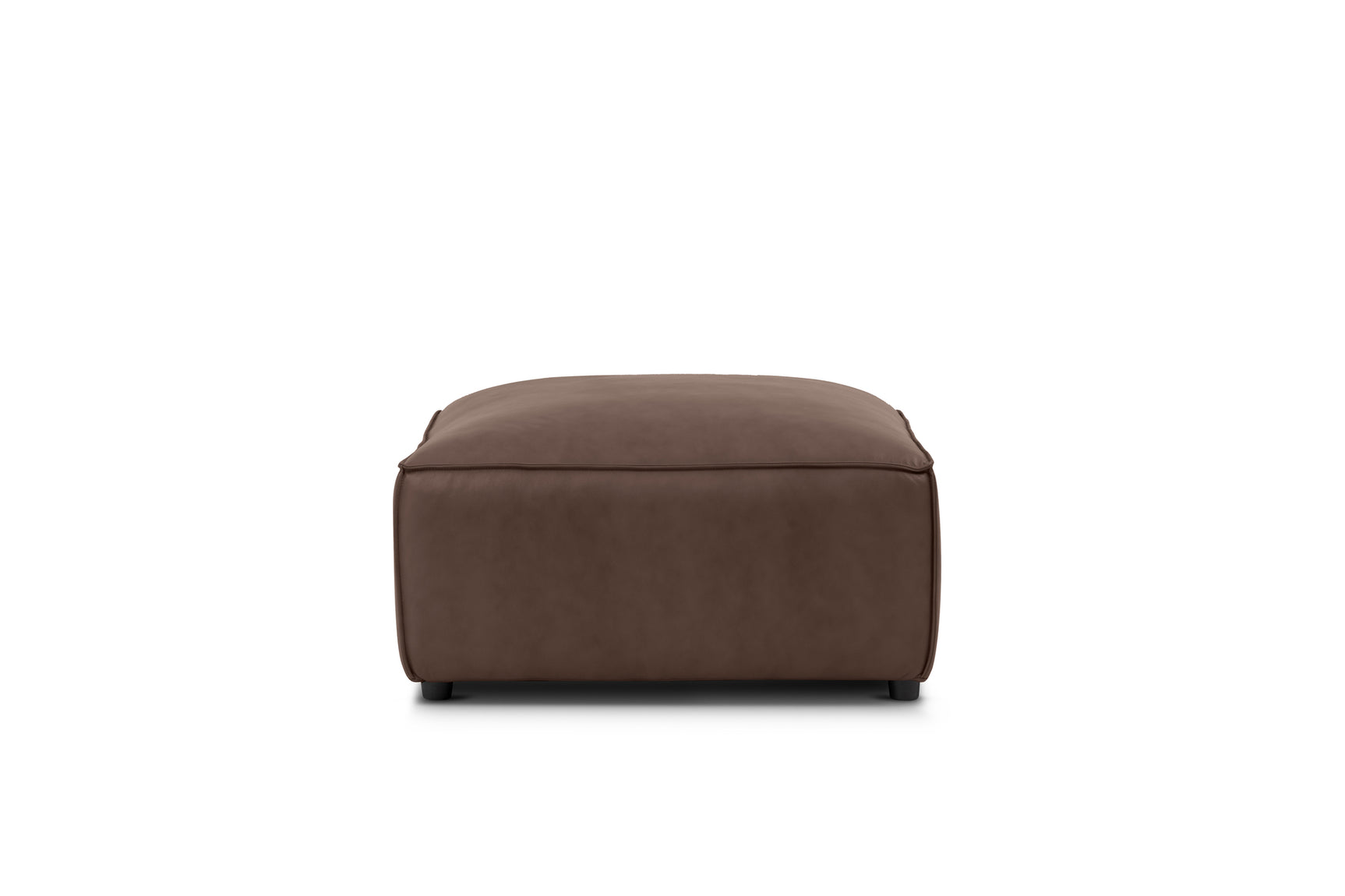 Nathan Leather Ottoman