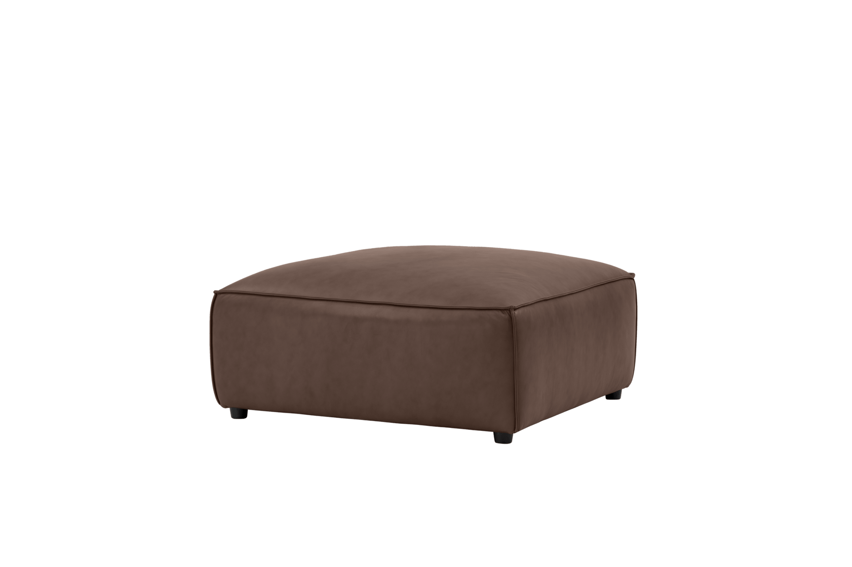 Nathan Leather Ottoman