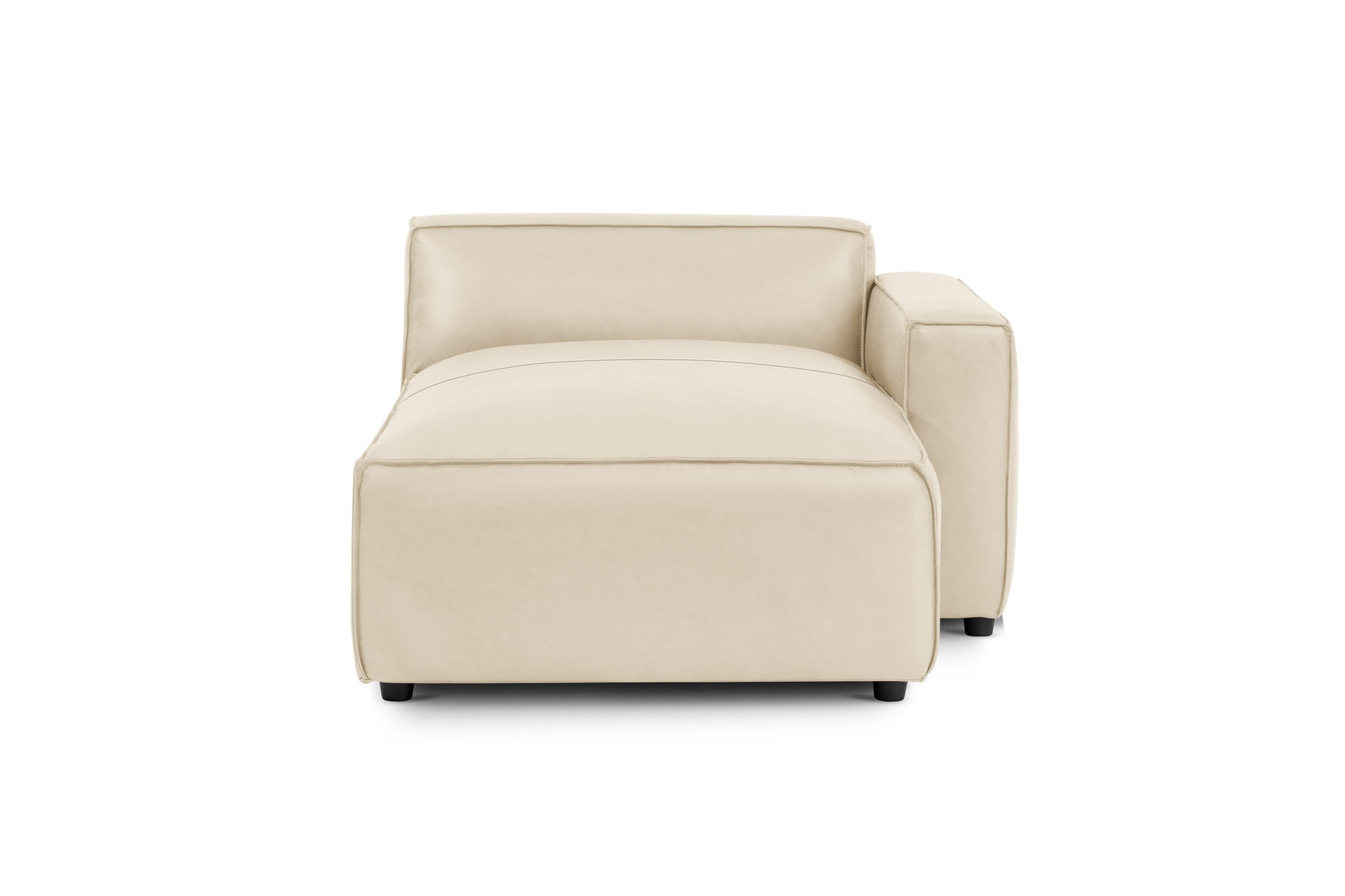 Module de canapé méridienne droit en cuir Nathan