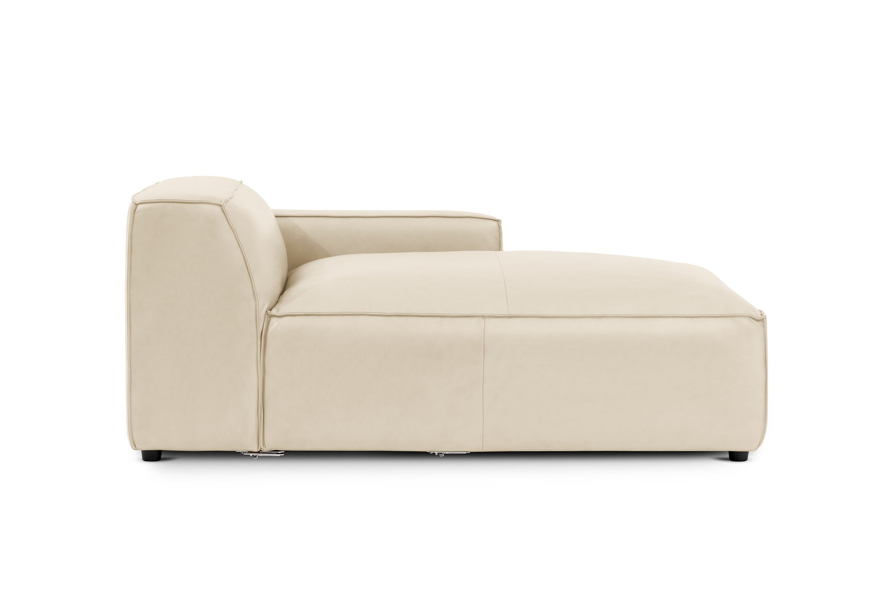 Module de canapé méridienne droit en cuir Nathan