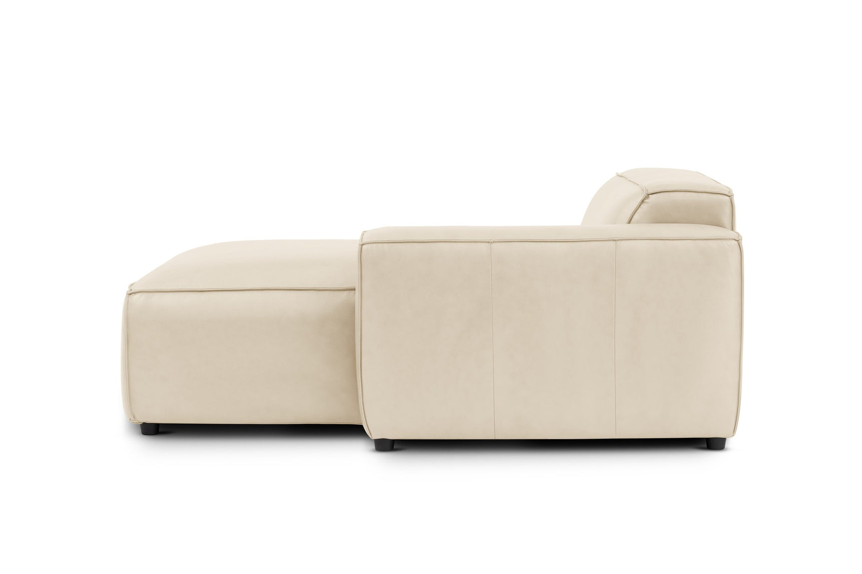 Module de canapé méridienne droit en cuir Nathan