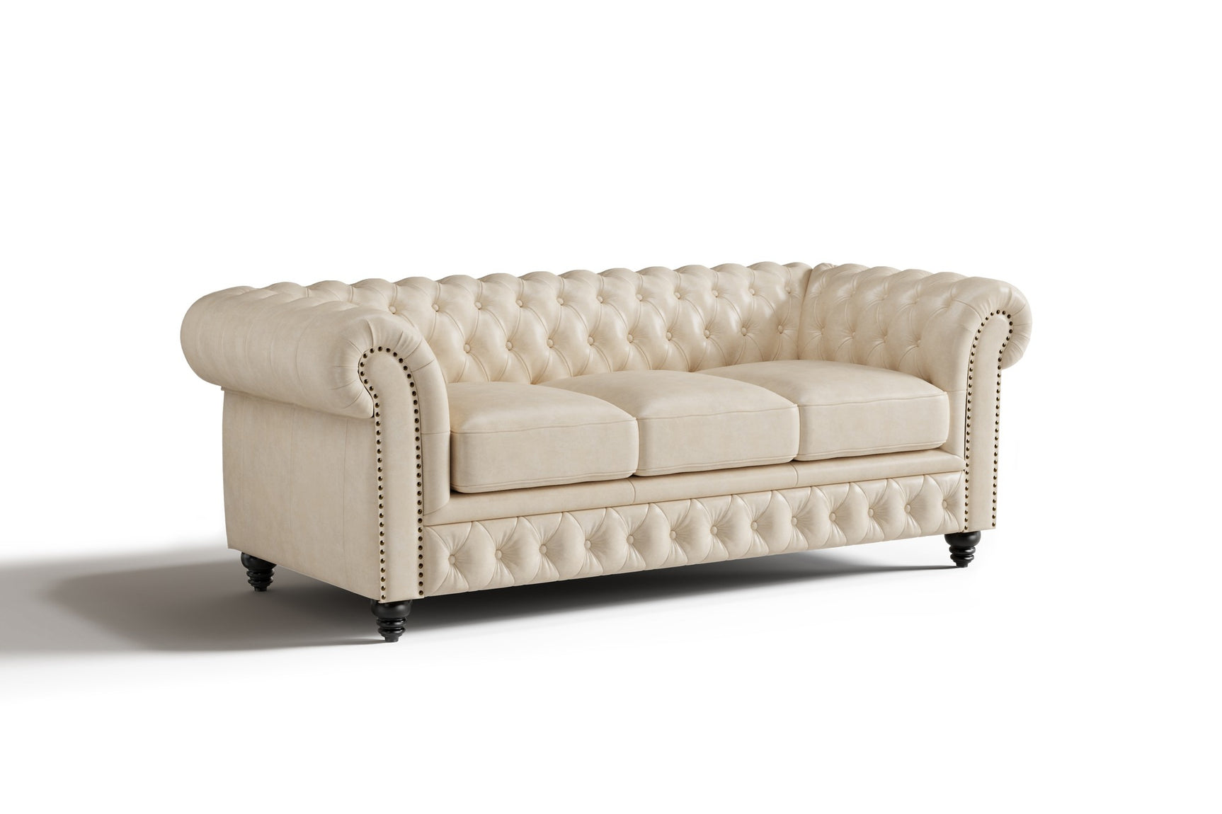 Sofá Chesterfield de cuero Parma
