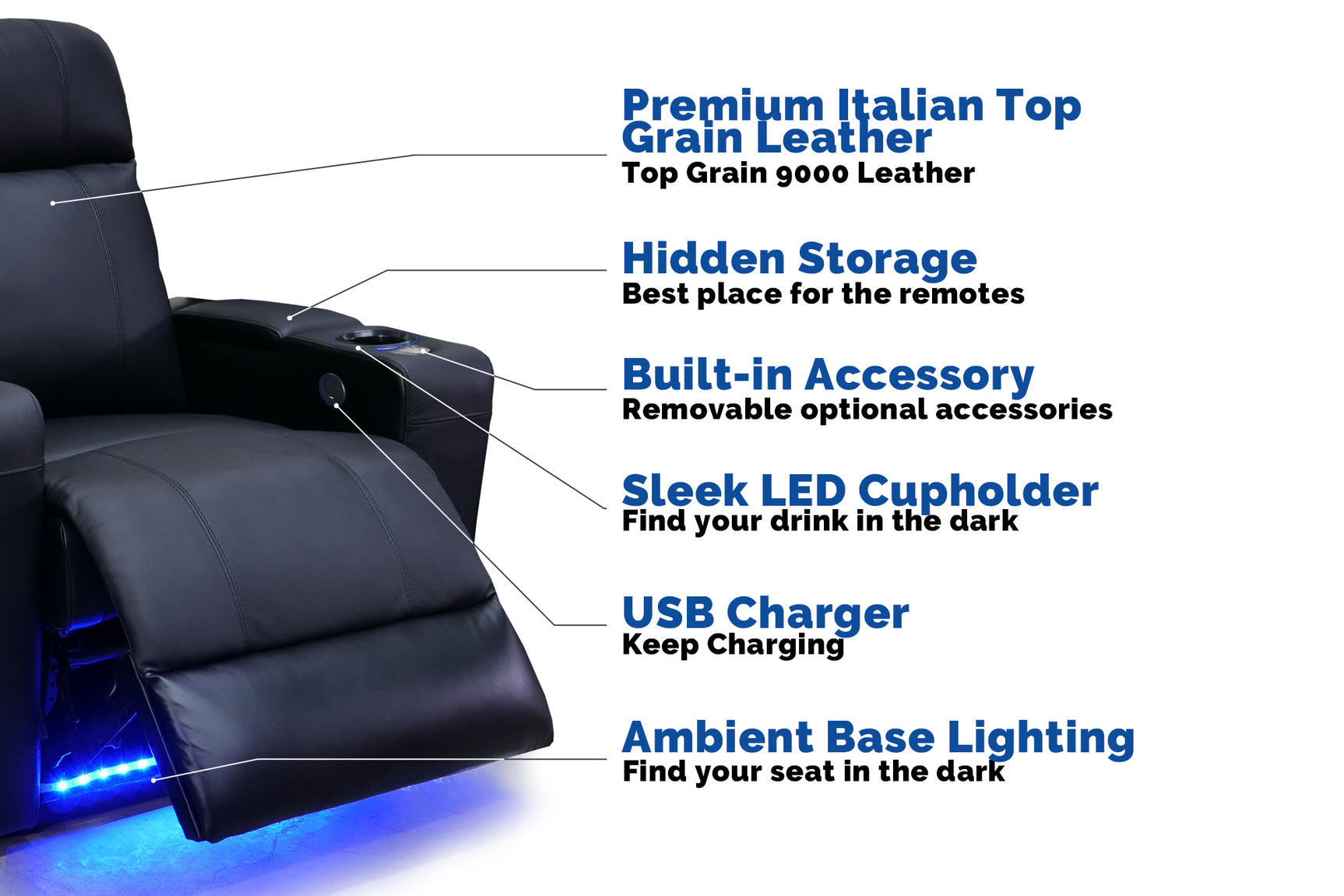 Piacenza Premium Recliner Seating & Cinema Sofa