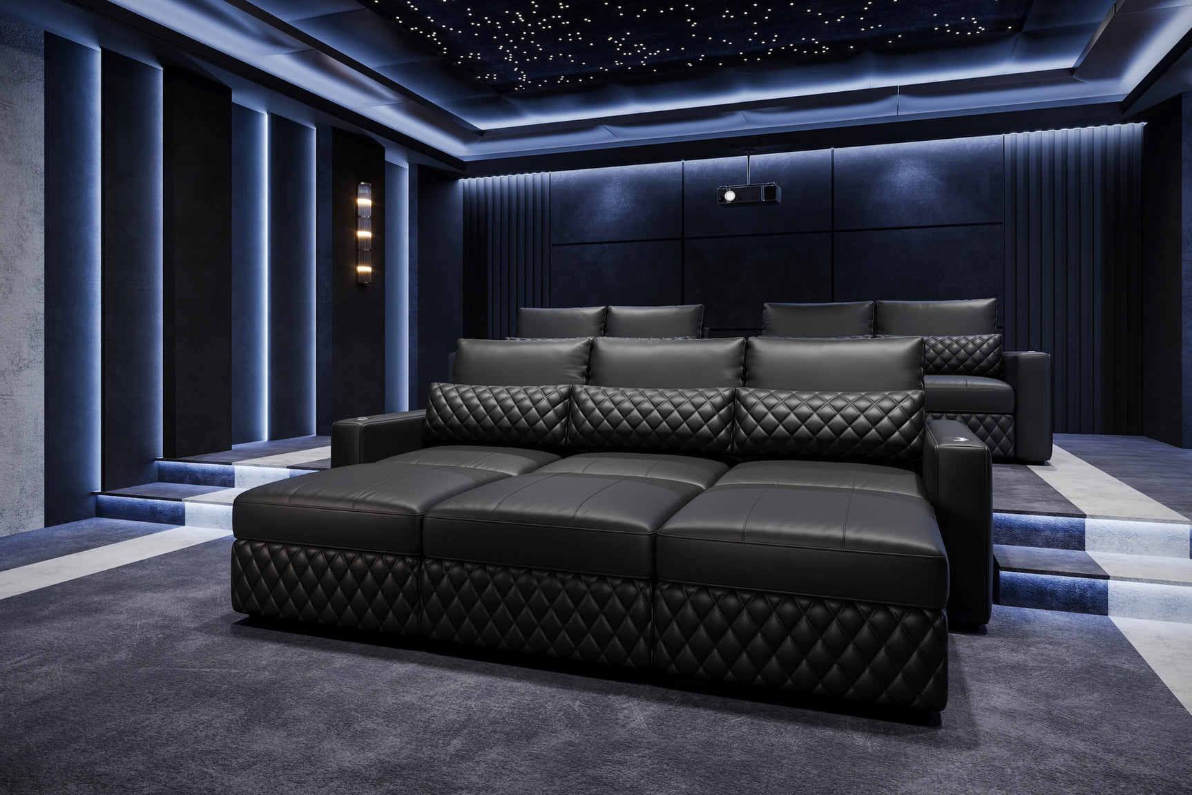 Canapé d'angle en cuir Pisa