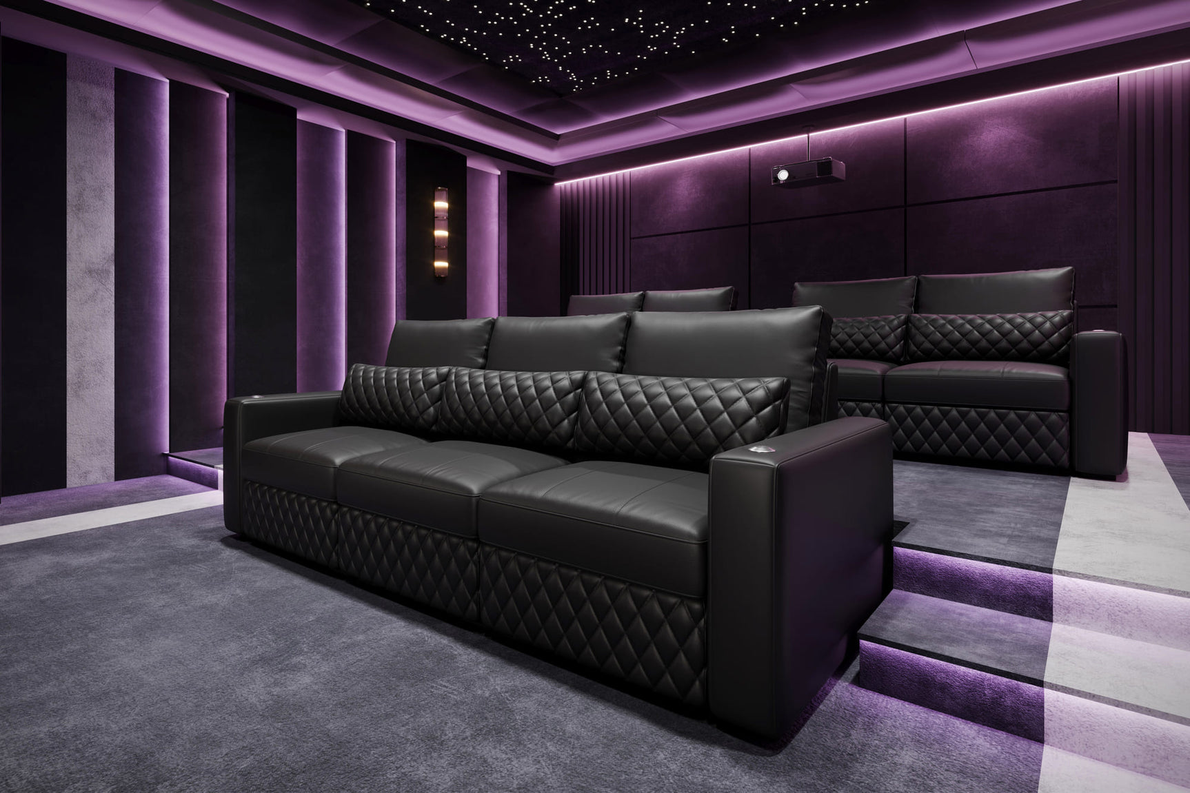 Canapé d'angle en cuir Pisa