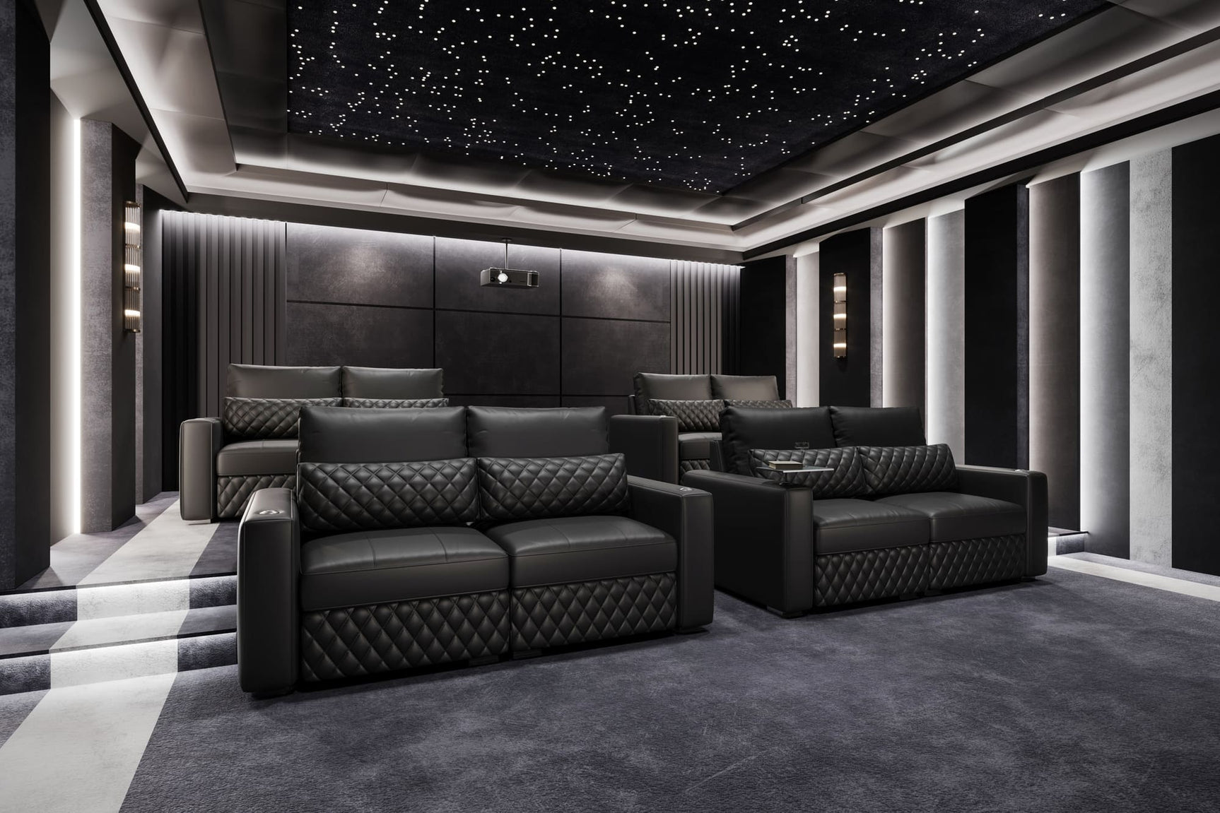 Canapé d'angle en cuir Pisa