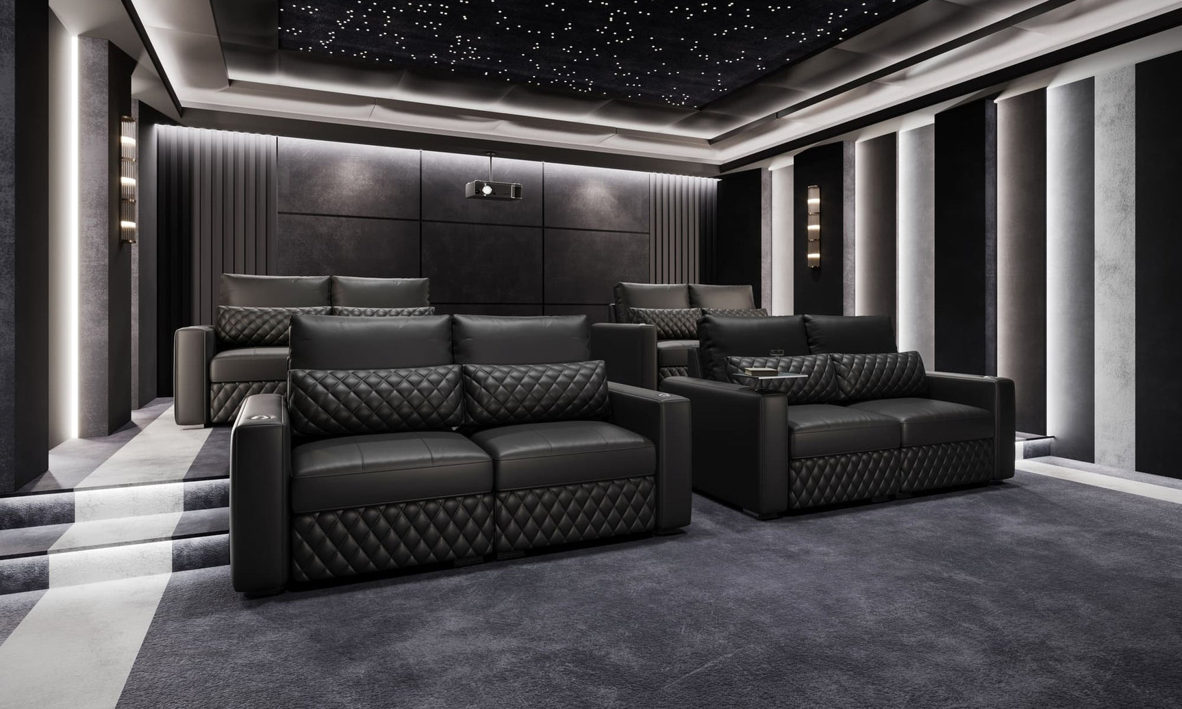 Canapé d'angle en cuir Pisa