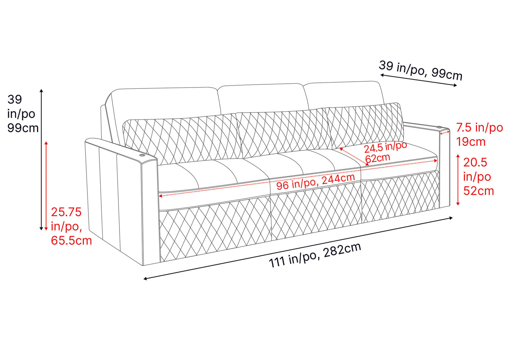 Canapé d'angle en cuir Pisa