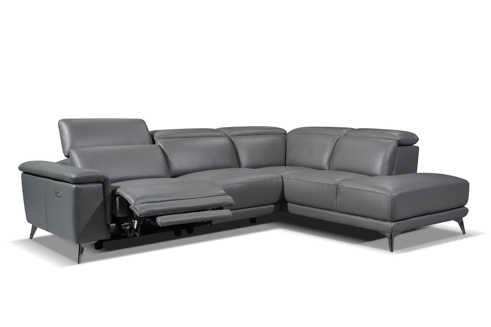 Sofá seccional reclinable de cuero Pista