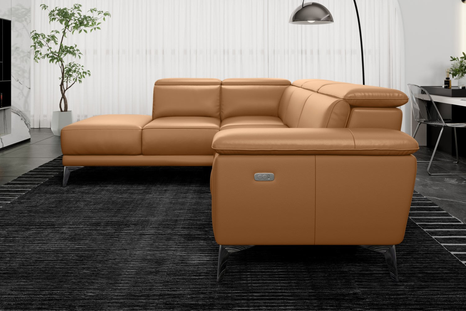 Pista Leather Reclining Sectional Sofa