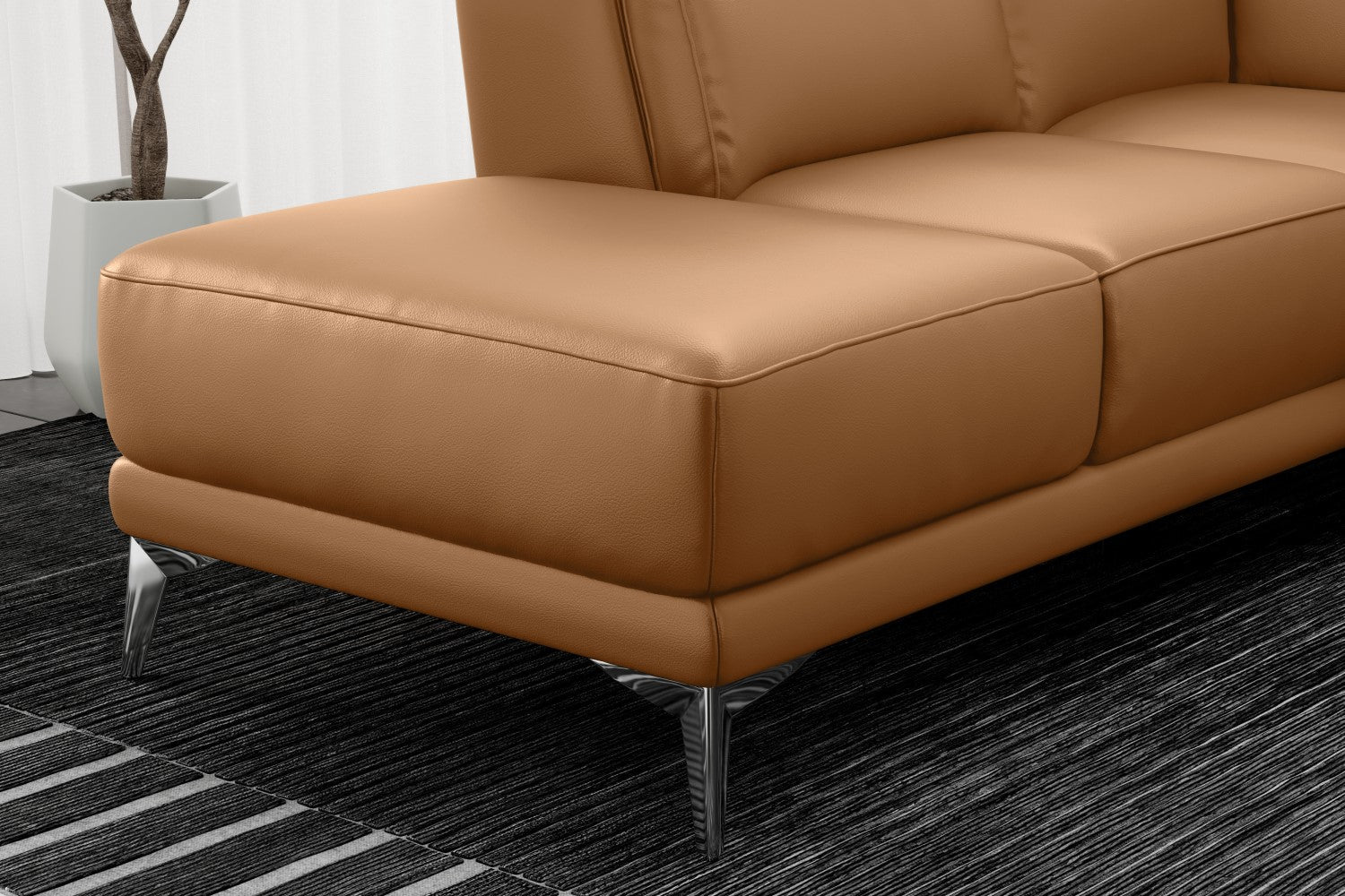 Pista Leather Reclining Sectional Sofa